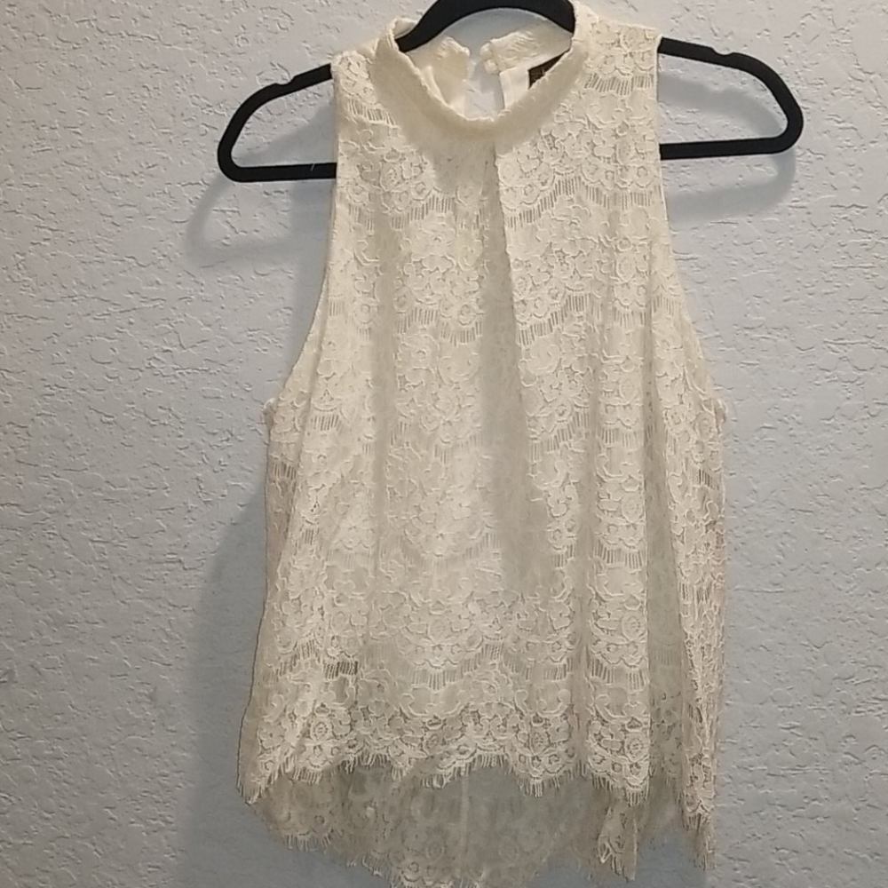 Lace Mockneck top